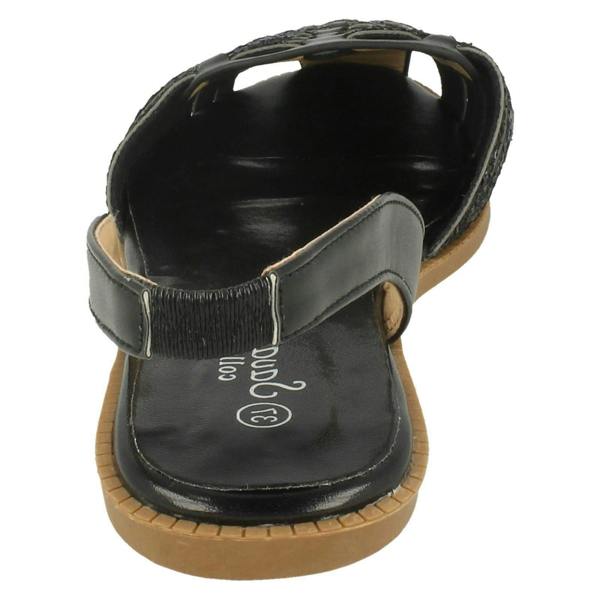 Savannah Ladies Savannah Glitter Weave Vamp Slingback Sandal