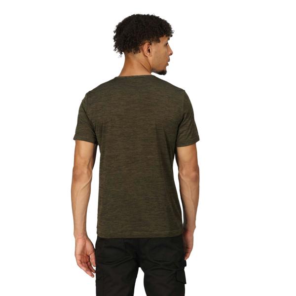 Regatta Professional Mens Moisture Wicking T-Shirt - Dark Khaki Marl - 