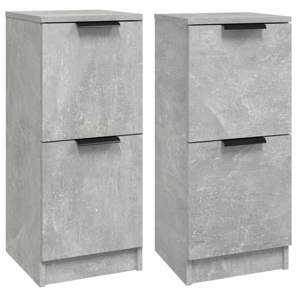 Berkfield Sideboards 2 pcs Concrete Grey 30x30x70 cm Engineered Wood