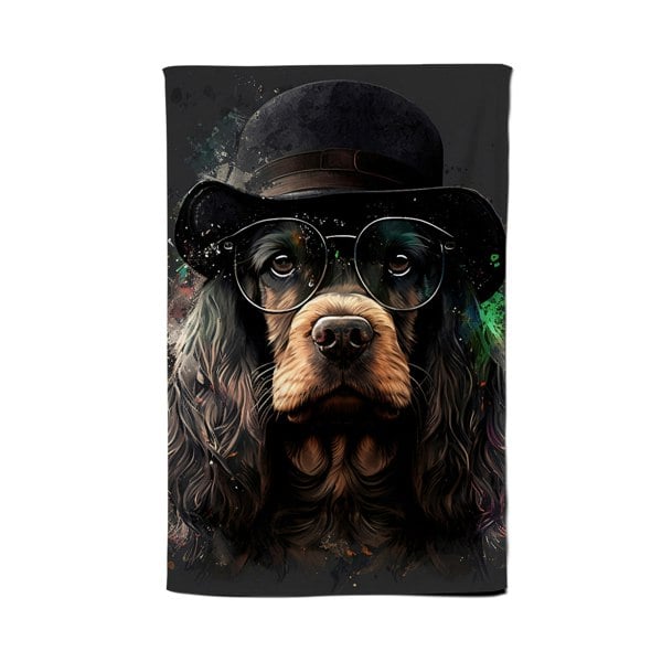 Warren Reed English Cocker Spaniel Splashart Tea Towel