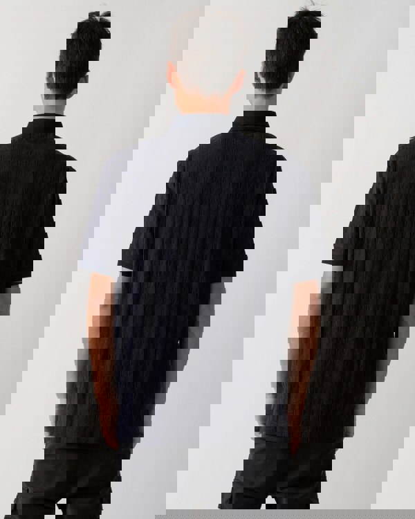 Armani Exchange Armani Exchange Mens Regular Fit Polo Shirt with Tone-On-Tone Allover Logo