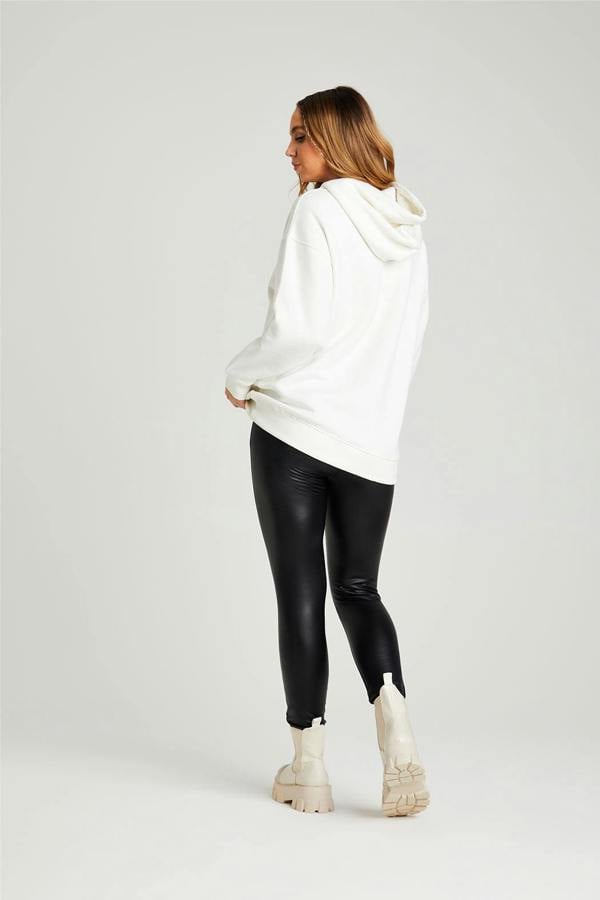 Urban Bliss Recycled Loren Ecru Boyfriend Hoody