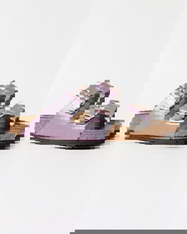 Birkenstock Arizona Embossed Birko-Flor Womens Sandals - Saffiano Iridescent Viola