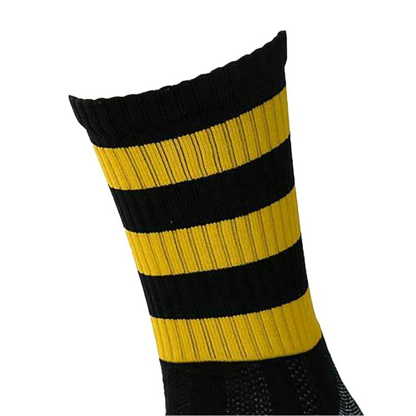 Precision Unisex Adult Pro Hooped Football Socks - Black/Amber Glow