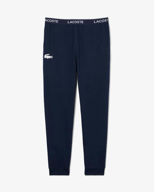Lacoste Fleece Mens Loungewear Pants - Navy Blue/White 525 | CHO | Designer Mens Loungewear Pants