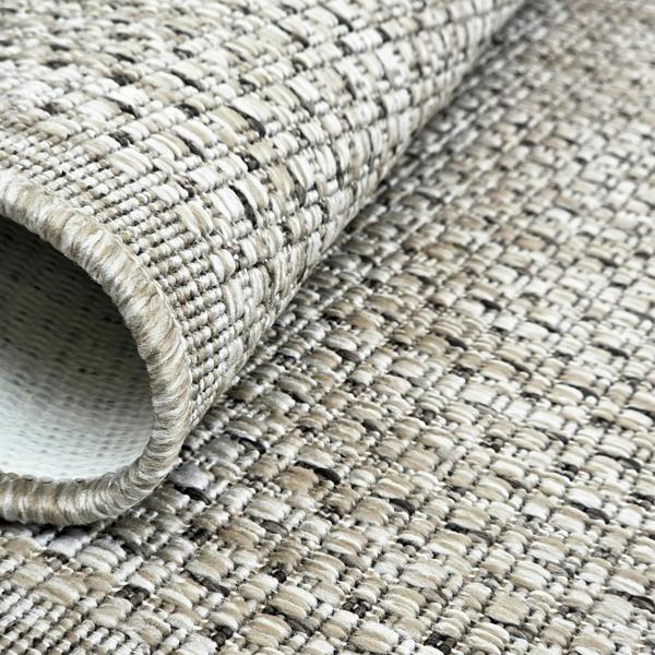 Non-Slip Beige Rug Plain Solid Design Flat Weave Kitchen Dining Room Living Room Area Mat