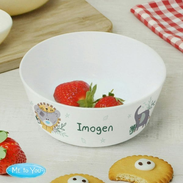Personalised Memento Company Personalised Tiny Tatty Teddy Jungle Animals Plastic Bowl