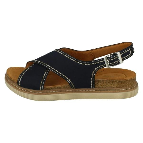 Clarks Ladies Clarks Flat Buckle Fastening Summer Sandals Arwell Sling