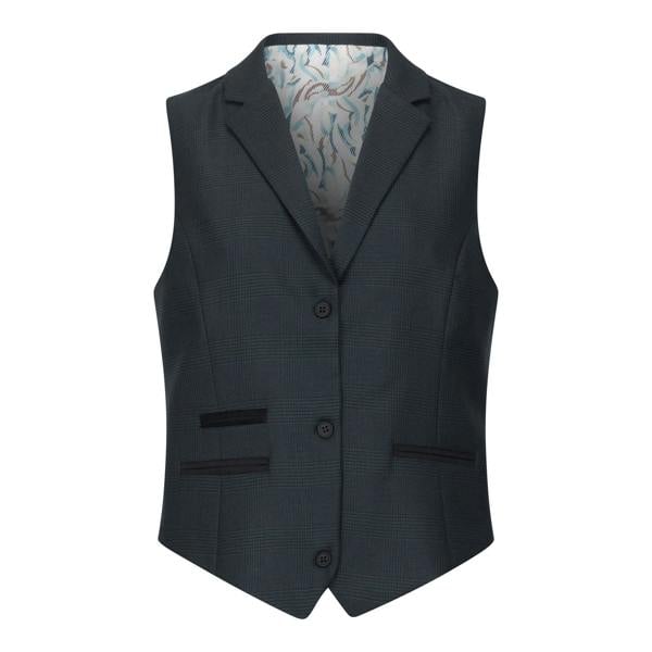 TruClothing Women's Olive Three-Piece Tailored Fit Suit in Prince of Wales Check
