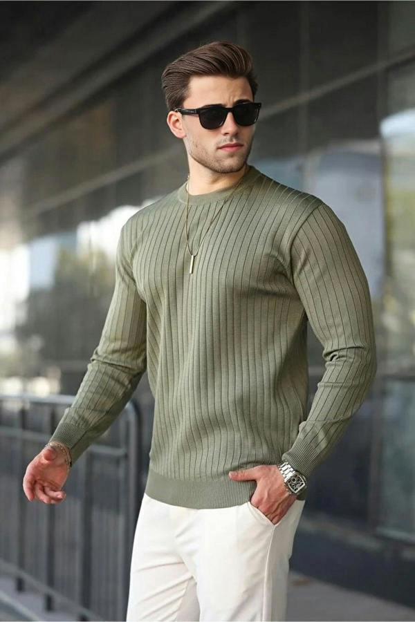 WOVCOR Crew Neck Long Sleeve Men's Sweater