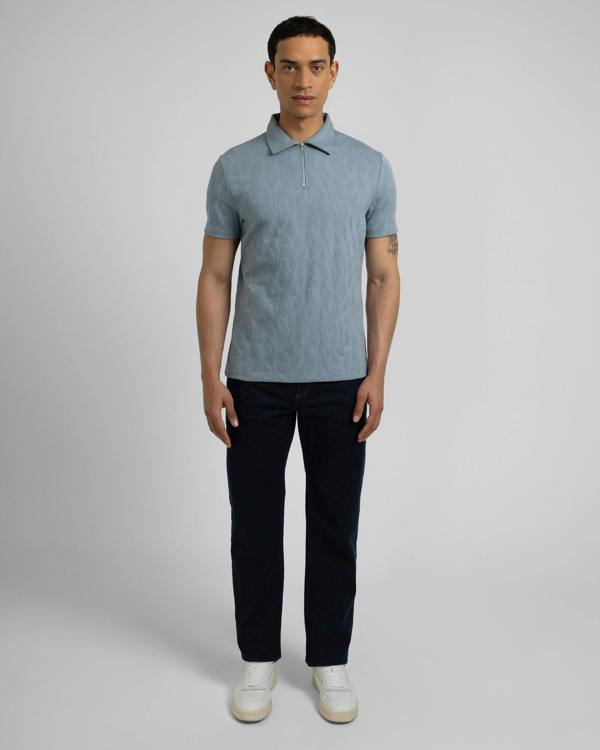 Steel & Jelly Norwood - Leaf Textured Polo Shirt