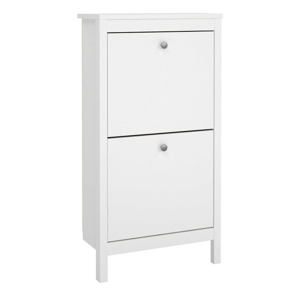 Wyld Haus Gossmere White Shoe Cabinet 2 Doors