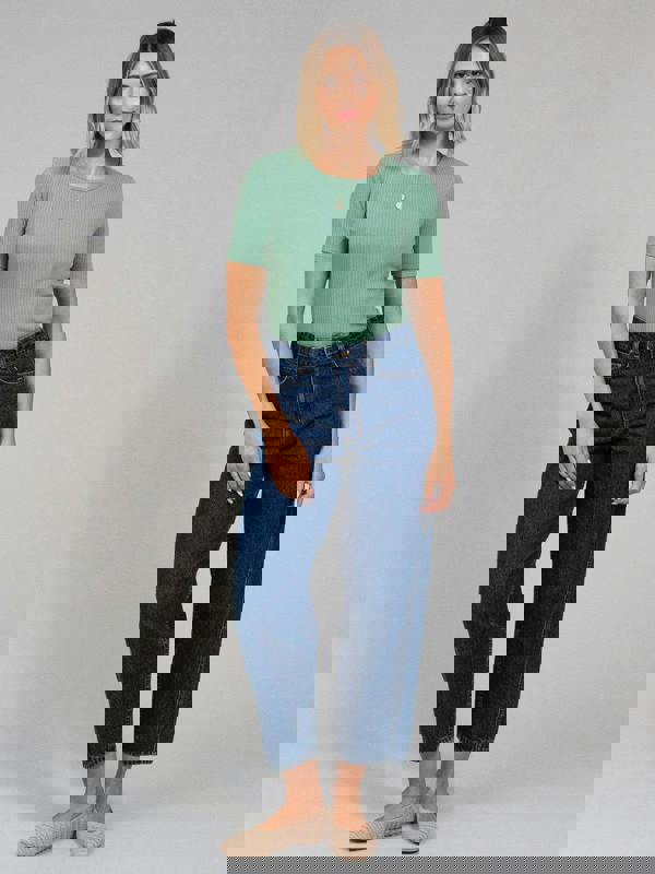 Kite Womens Organic Portesham Ribbed T-Shirt Sage