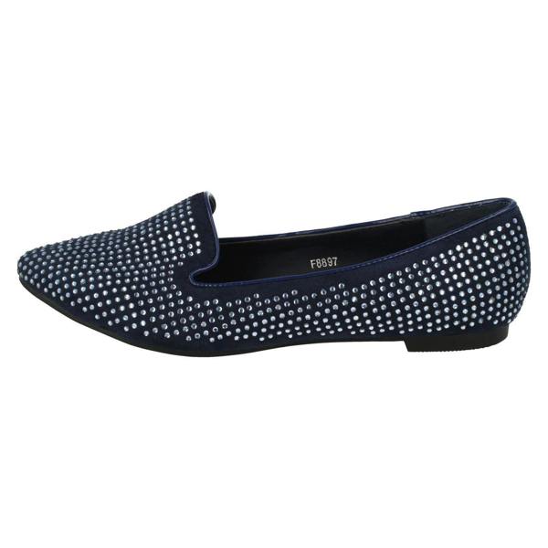 Spot On Ladies Spot On Gem Detailing Casual Shoes