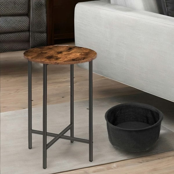 Rafaelo Mobilia Bedside Lamp Table with Removable and Washable Storage Basket