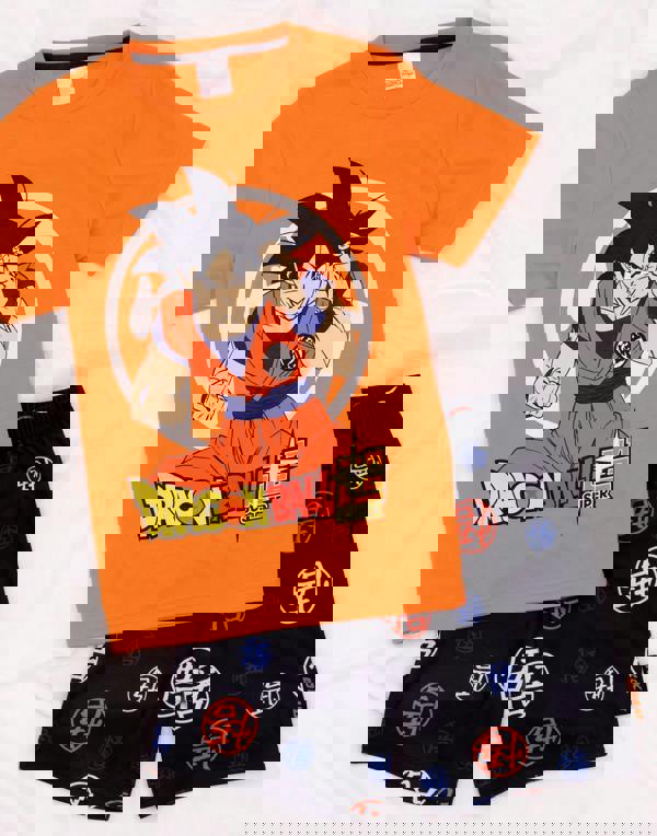 Dragon Ball Z Unisex Kids Orange Goku Short Sleeve Short Leg Pyjama Set