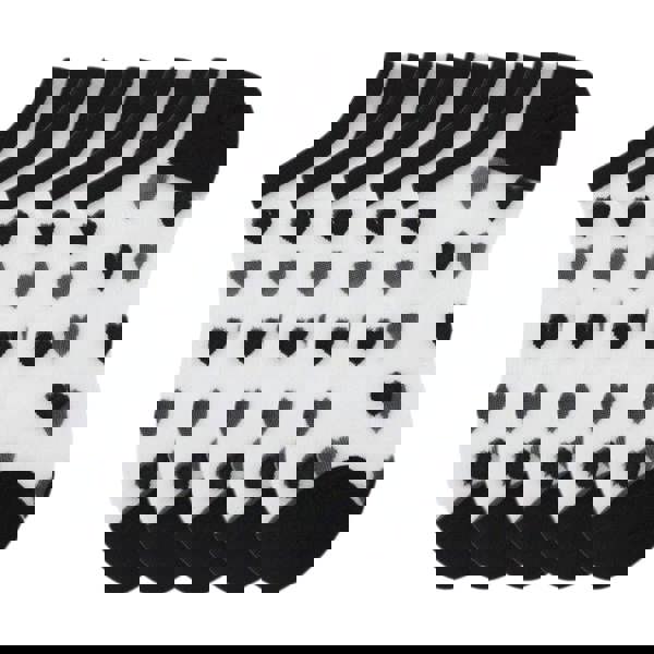 Anyfootwear 5 Pairs Black Size 5-9 Heart Tull Glass Silk Design With Transparent Thin Mesh Color Full Nylon Knee Sock ComFortable To Wear For Ladies