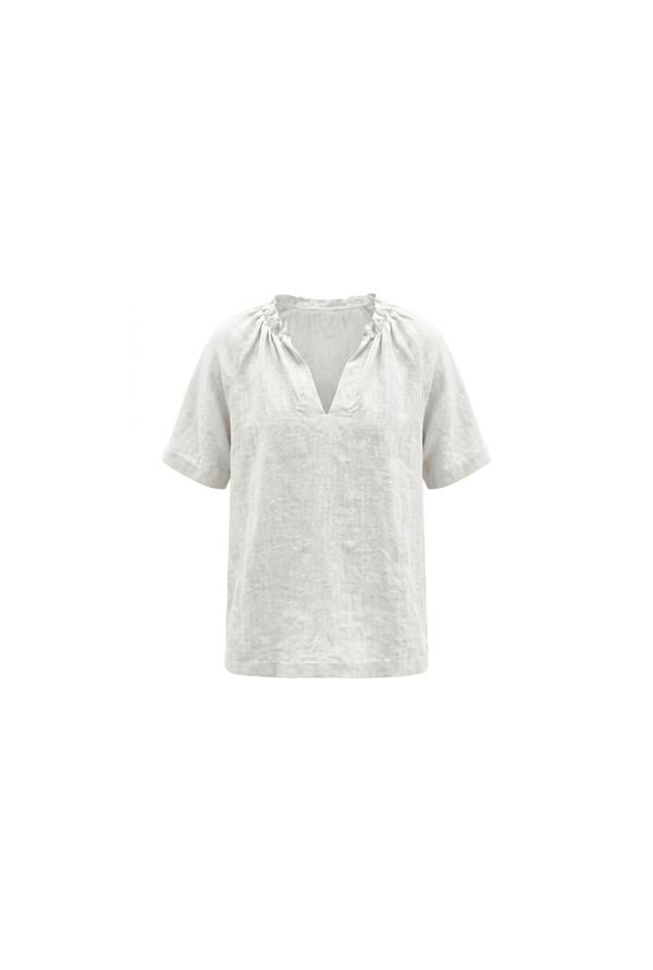 James Lakeland White Pure Linen Blouse