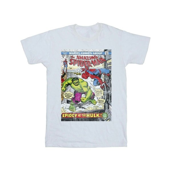 Marvel Boys Spider-Man VS Hulk Cover T-Shirt - White