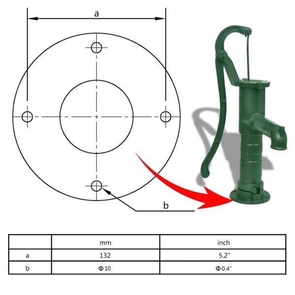 Berkfield Cast Iron Garden Hand Water Pump