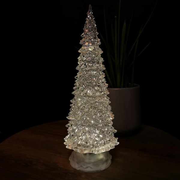 Samuel Alexander 30cm Dual Power LED Water Spinner Christmas Tree With Warm White LEDs