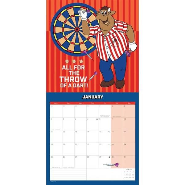 Bullseye Calendar 2027, Wall Calendars, Month To View, Entertainment, Gift