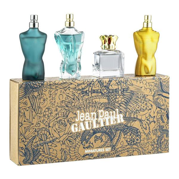 Jean Paul Gaultier Miniatures for Him Gift Set: Le Male EDT + Le Beau EDT + Scandal Pour Homme EDT + Le Male Elixir EDP