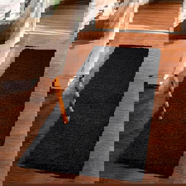 Smart Living Shaggy Rug - Black