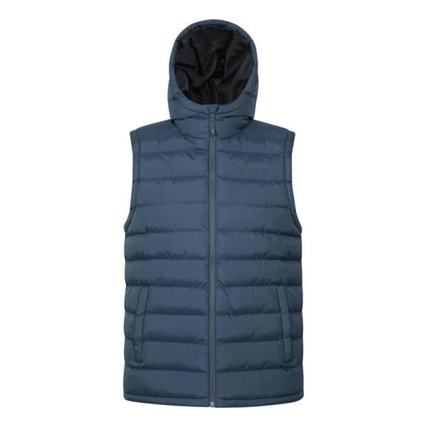 Mountain Warehouse Mens Seasons Hooded Padded Gilet - Navy - 