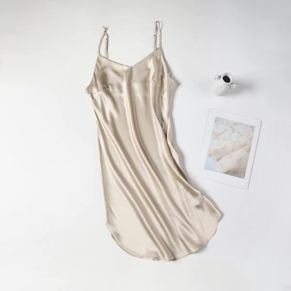 Silk Slip Dress River Nymph - Beige