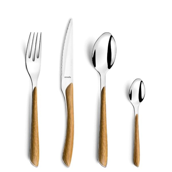 Amefa Eclat Nature Wood Effect Cutlery Set 16 Piece