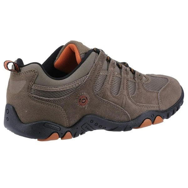 Hi-Tec Mens Quadra II Suede Walking Shoes - Taupe/Burnt Orange