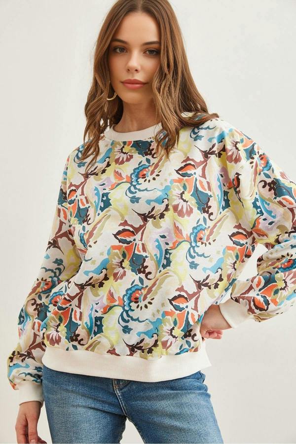 Hoxton Gal Basic Soft-Textured Oversized Sweatshirt