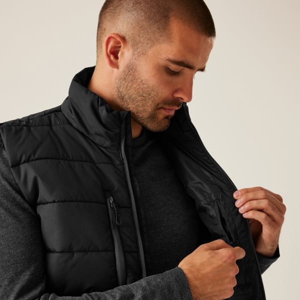 Regatta Mens Navigate Thermal Body Warmer - Black Seal Grey