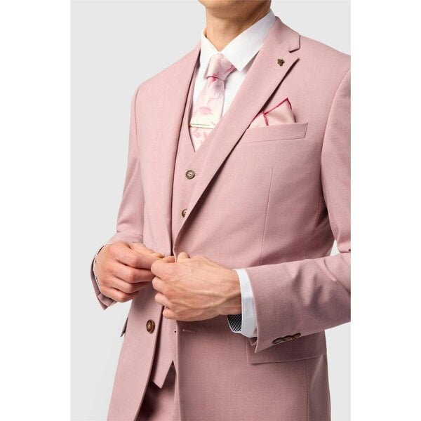 Antique Rogue Slim Fit Blake Pink Plain Jacket