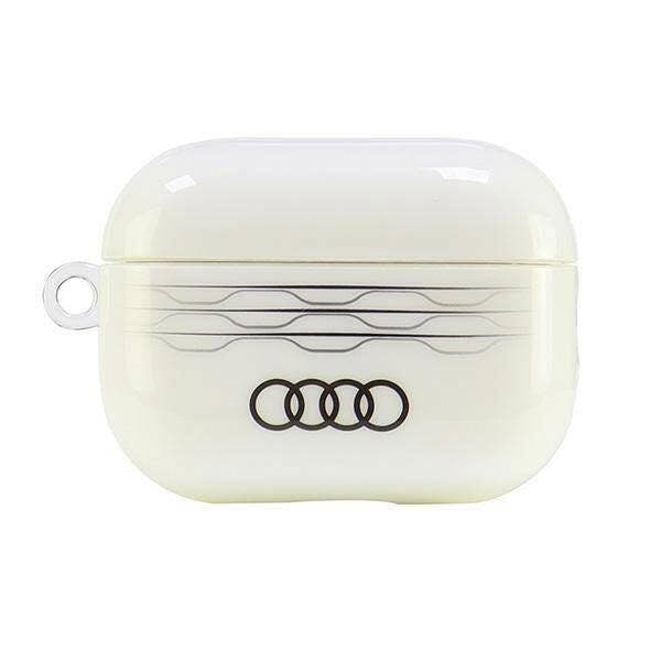 Audi IML Geometric Pattern AirPods Pro 2 Cover White - AU-IMLAPP2-A6/D3-WE