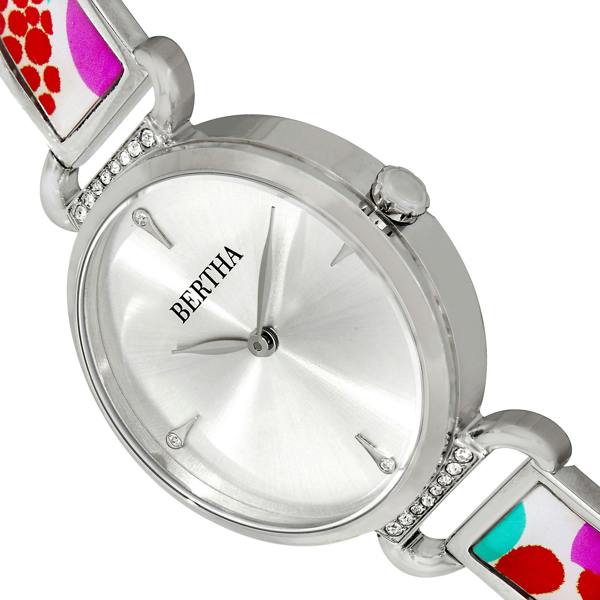 Bertha Katherine Enamel-Designed Bracelet Watch - White  - BTHBS1301