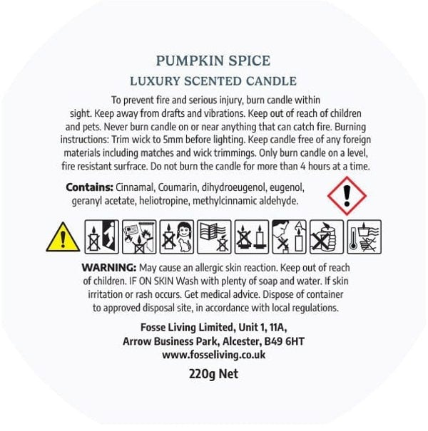 Fosse Living Pumpkin Spice Scented Candle