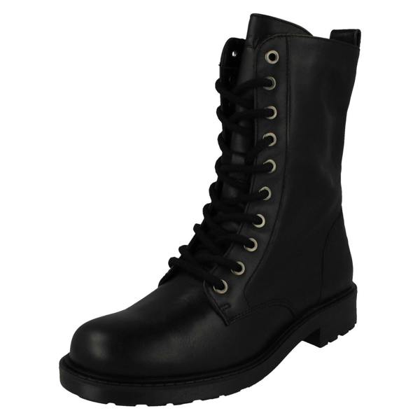 Clarks Ladies Clarks Lace Up Detailed Combat Style Boots Orinoco2 Style