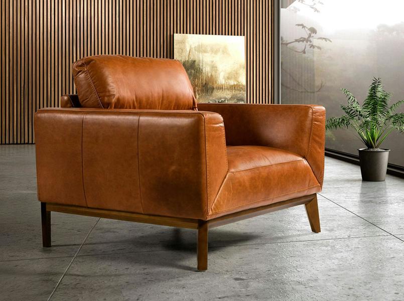 Angel Cerdá Brown leather armchair 5036