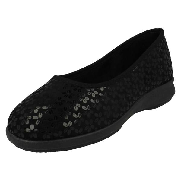 DB Shoes Ladies DB Shoes 2V Fitting Ballerina Style Slippers Virginia