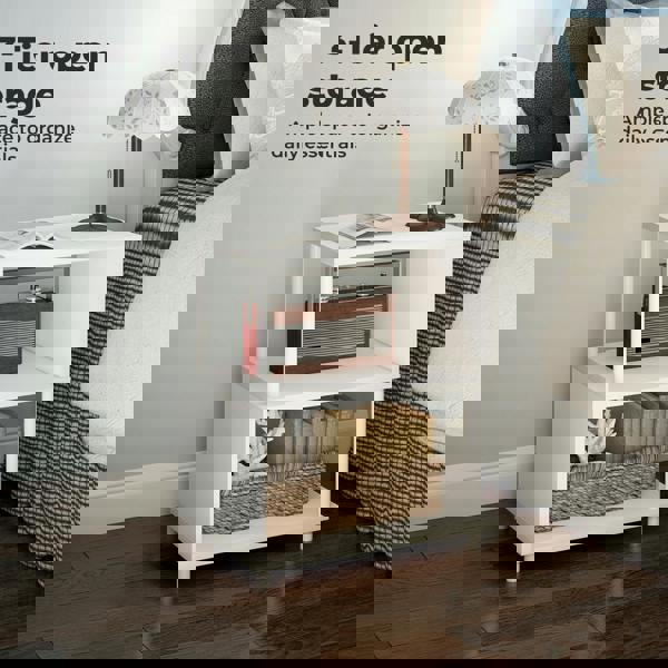 Levede Side Table 3 Tier Small Bedside Sofa End Table Storage Shelves Modern