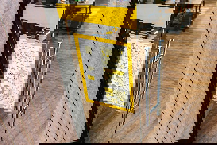 Durable DURAFRAME Self Adhesive Magnetic Signage Frame | 2 Pack | A4 Yellow