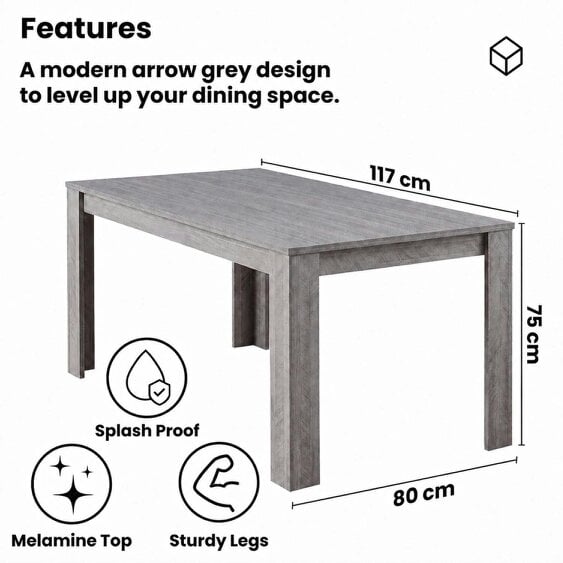 Kosy Koala Dining Table With 4 Chairs Modern Kitchen Dining Table and 4 White Faux Leather Dining Chairs
