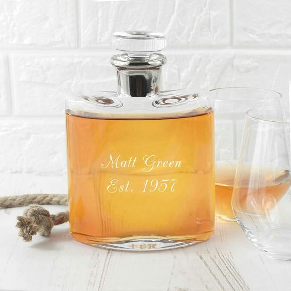 Personalised Platinum Necked Decanter - lifestyle shot