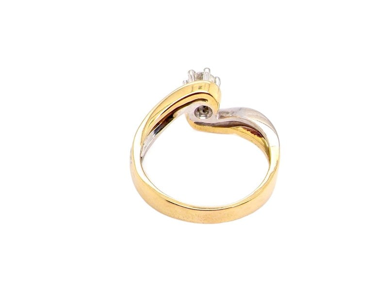 Vintage Tom A solitaire two colour gold diamond ring