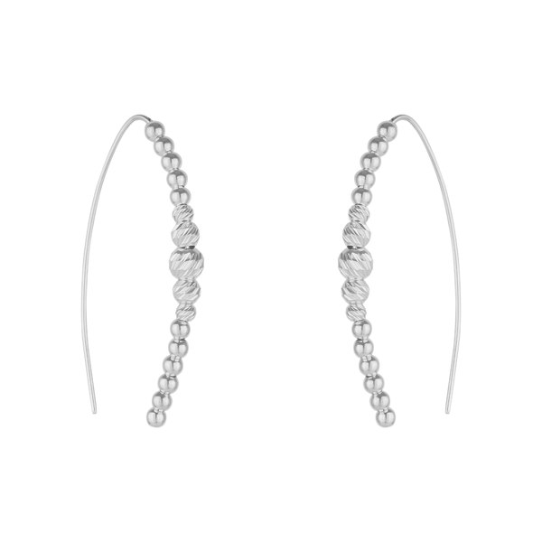 Spero London Beaded Pull Through Sterling Silver Earrings