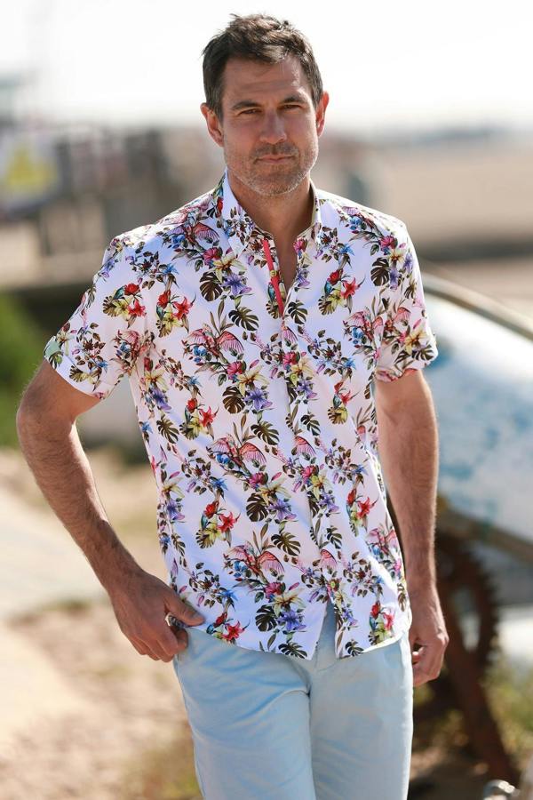 BIRDS OF PARADISE SHORT SLEEVE SHIRT – Premium Men's Patterned Shirt by Claudio Lugli | Bold Design, Tailored Fit, Best Printed Shirts