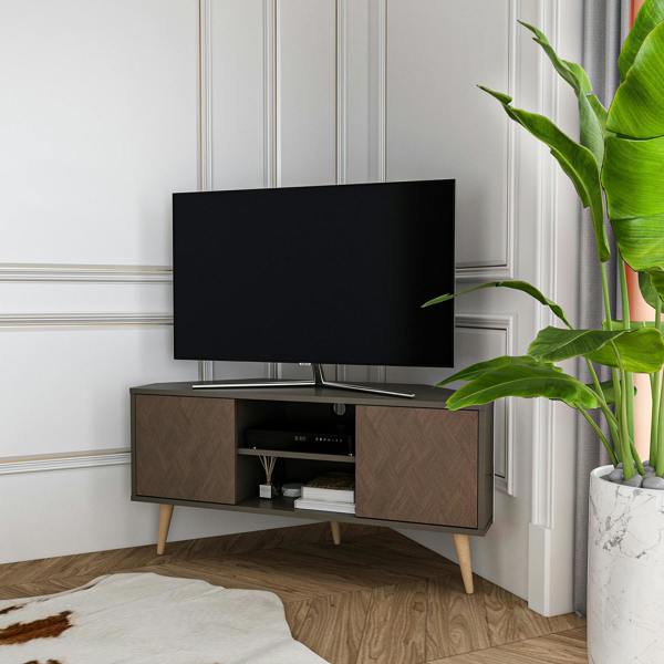 Decorotika Lesson Corner TV Stand TV Unit TV Cabinet for TVs up to 55"