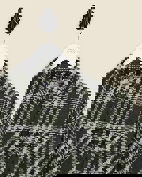 Larsson & Co Green Check Jersey Casual Overshirt